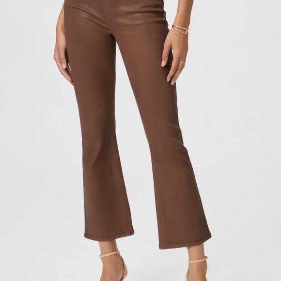 Paige Claudine in Cognac Luxe Coating, Size 31, Fall, Winter, Holiday Flare Jean - Picture 1 of 16